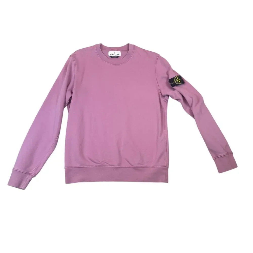 Stone Island Mens Medium Pullover Sweatshirt Lavender Purple Compass Badge BTS
